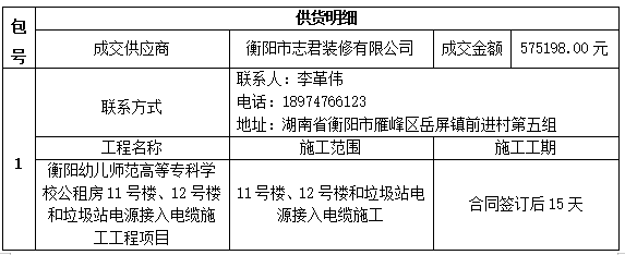 杏盛娱乐 -【杏盛注册服务，便捷高效】公租房11号楼、12号楼和垃圾站电源接入电缆施工工程项目中标（成交）公告